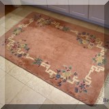 DR05. Wool rose rug. 4' x 6' 